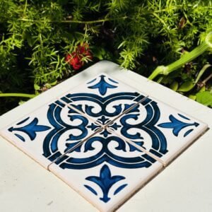 Base de Copos Azulejo Cobalto 1