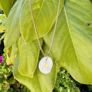 Colar Coração | Porcelana & Ouro