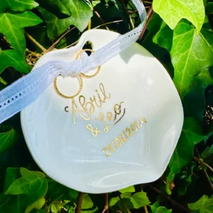 Porta Alianças | Porcelana & Ouro 10K