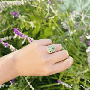 Anel Monstera Verde | Grés