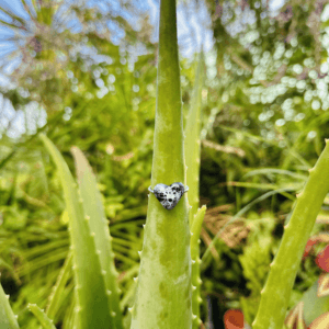 Anel Coração Azul | Grés