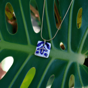 Colar Cobalto & Ouro | Porcelana