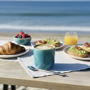 Copo Expresso & Canecas | Corações Turquesa