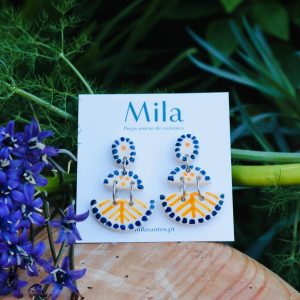 Brincos Alfama | Azul & Amarelo